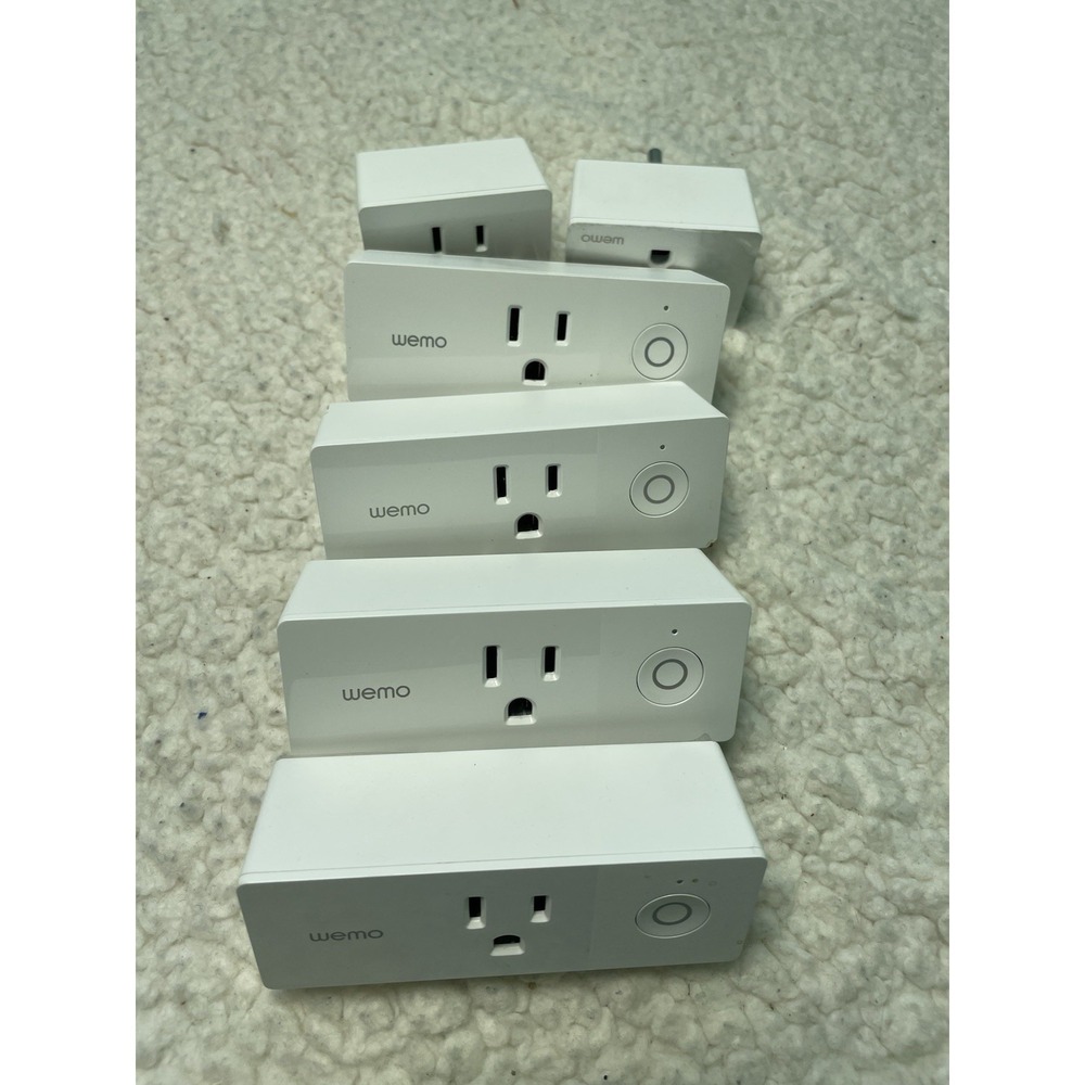 WeMo Mini [F7C063] WiFi Smart Plug with Alexa, Google Assistant - Lot Of 5